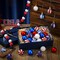 54 pieces 4th of July Ball Ornaments for Tree Red, White, and Blue Decorations Patriotic Ball Ornaments